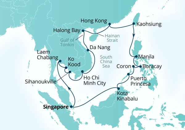 Seabourn Circle the South China Sea