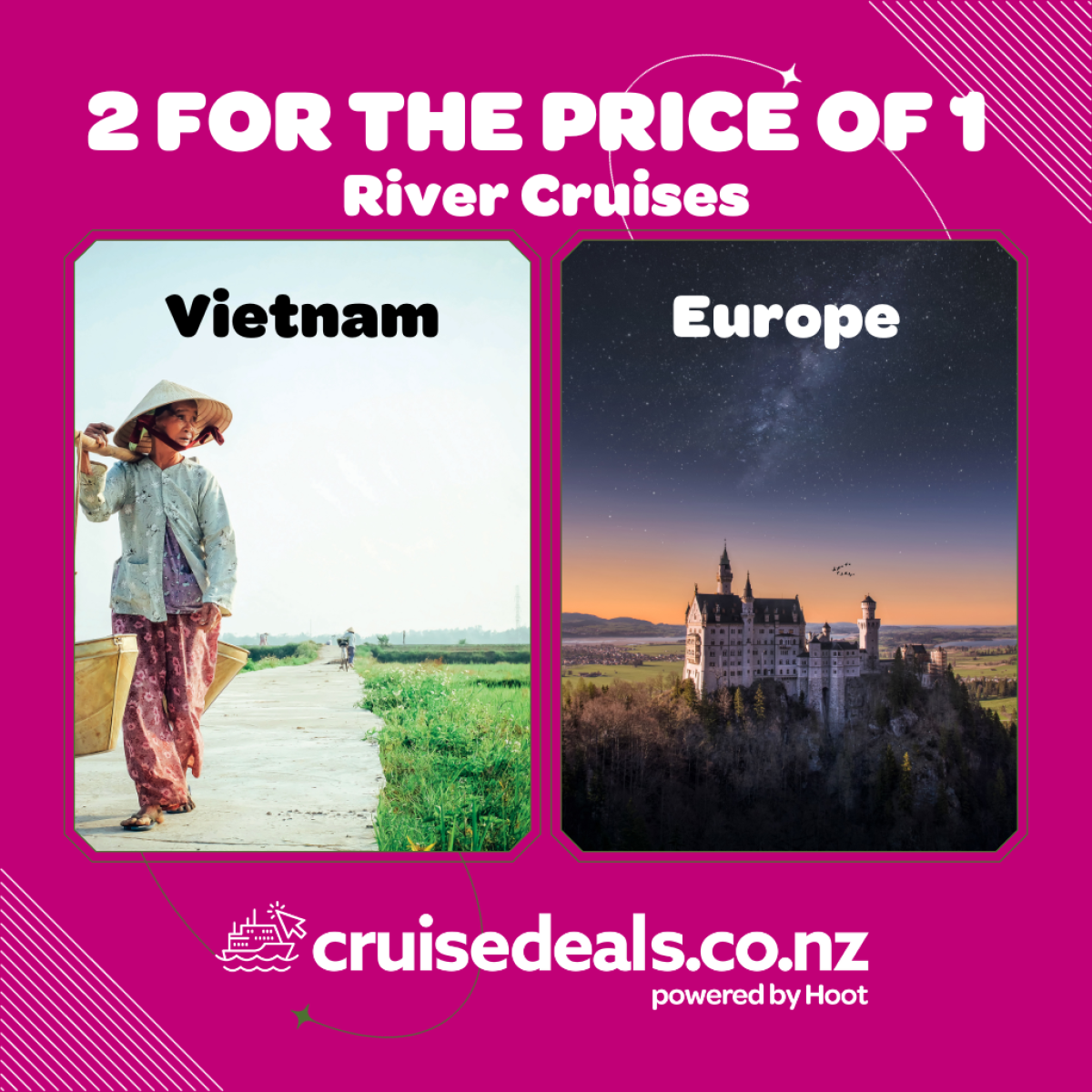 2 for the Price of 1 Last Minute River Cruise Deals