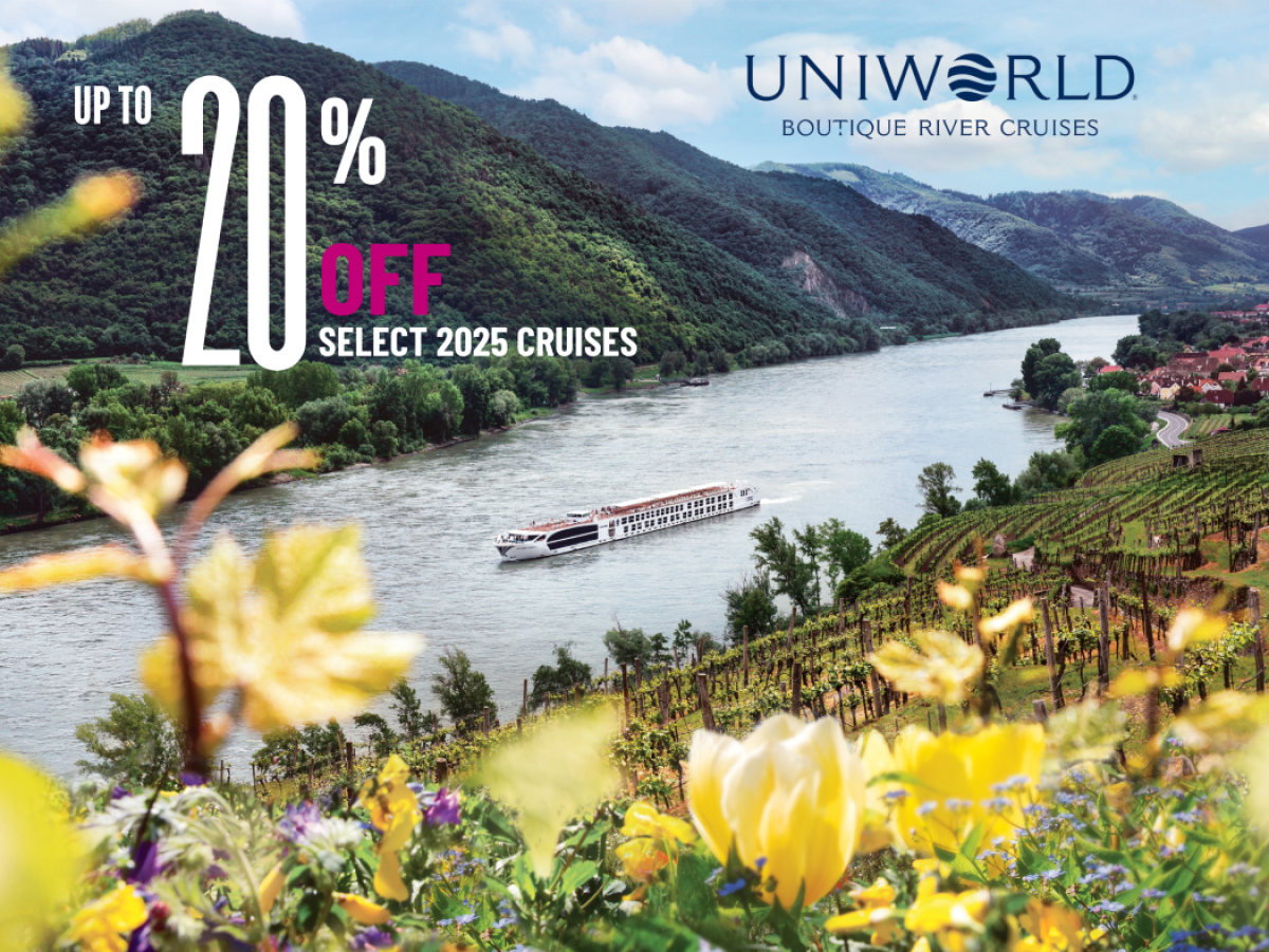 UNIWORLD BOUTIQUE RIVER CRUISES: Save up to 20% on 2025 cruises 