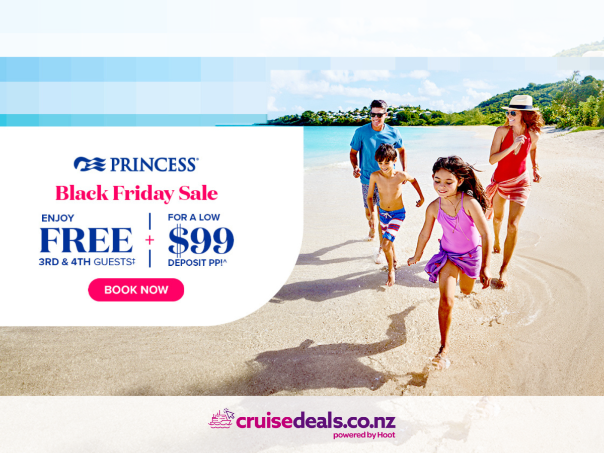 PRINCESS; Black Friday Sale - 3rd & 4th guests sail free!