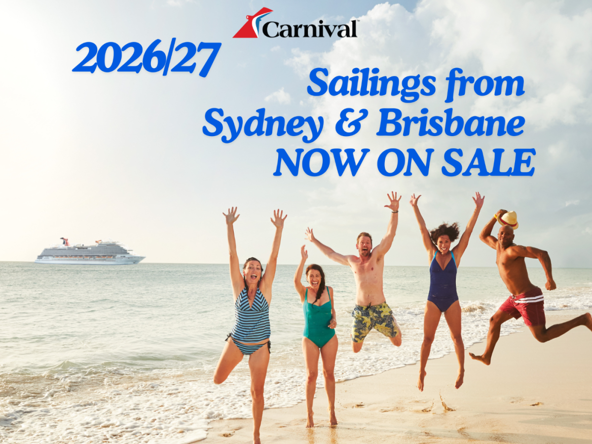 CARNIVAL CRUISES: 2026/27 Season on SALE now!