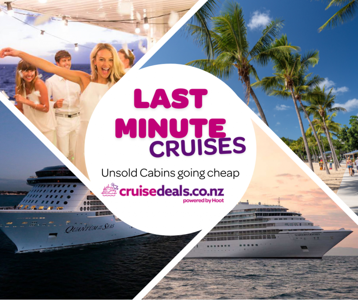 Unsold Cruise ship cabins & Last Minute cruise specials to New Zealand