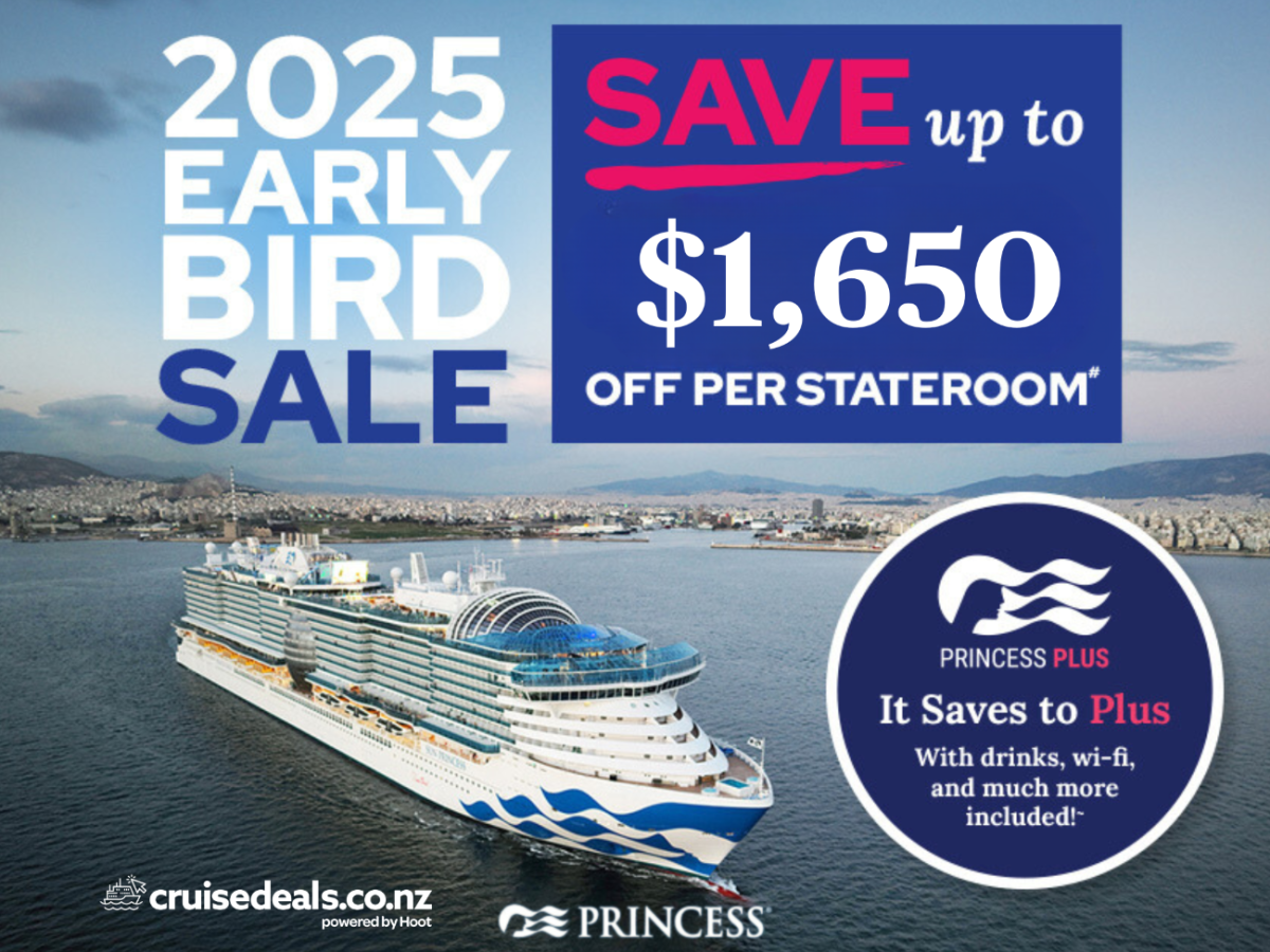 Princess Cruises 2025 Earlybird's with savings of up to 1,650!