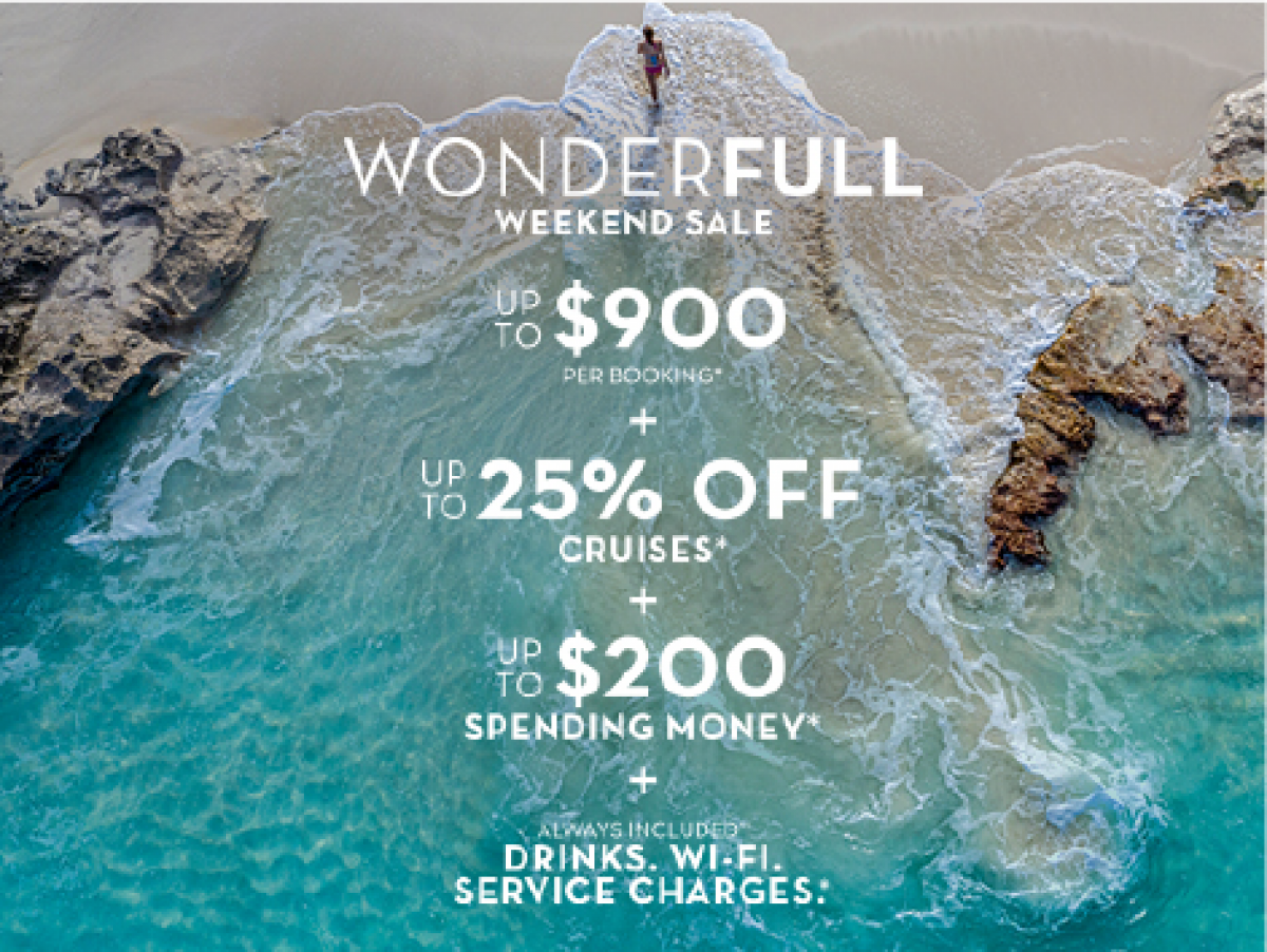 Celebrity Cruises Wonderfull Weekend Sale