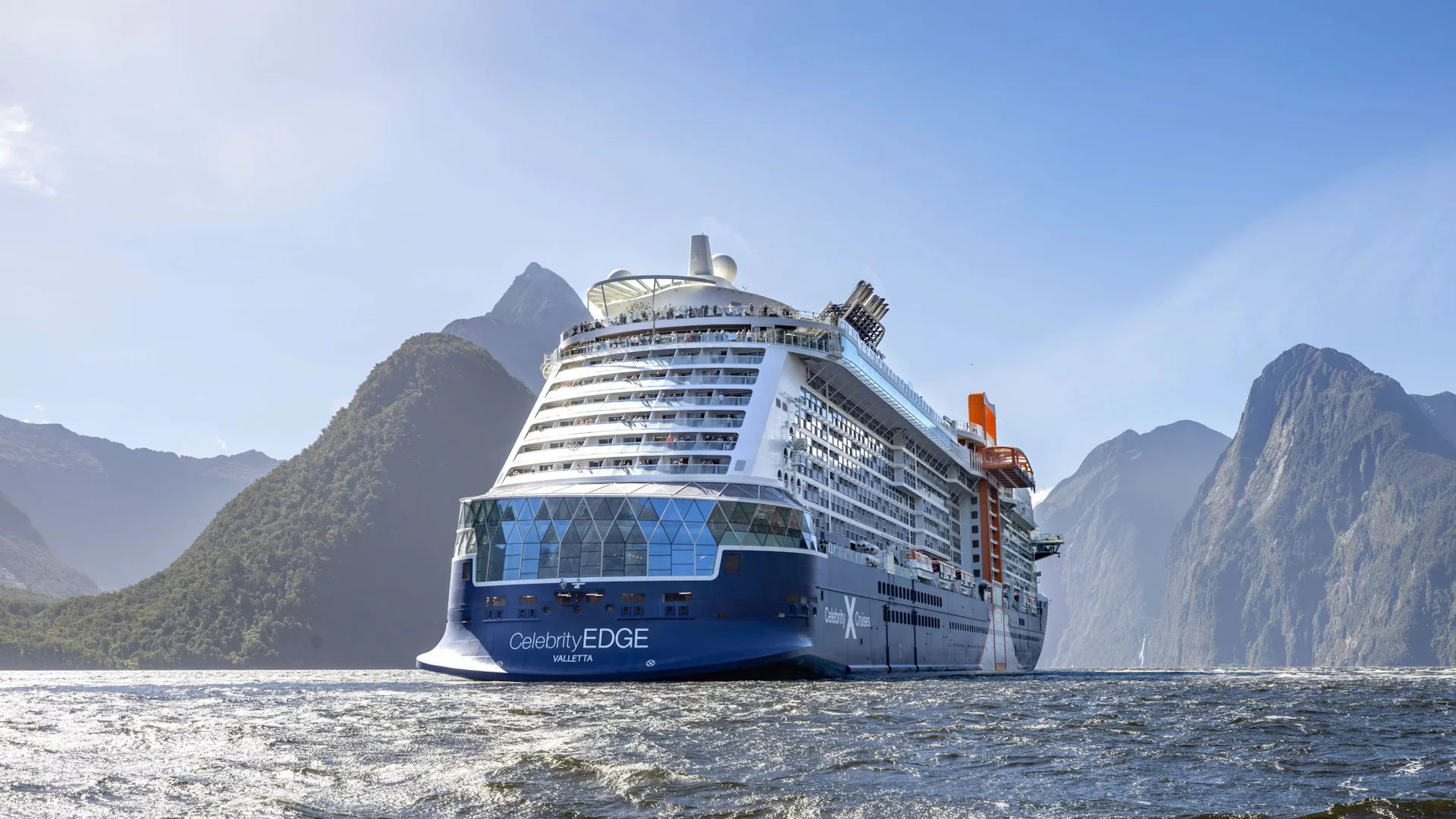 Celebrity Edge in Milford Sound