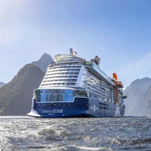 Celebrity Edge in Milford Sound